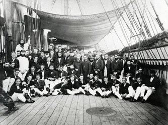British Naval Officers on Deck